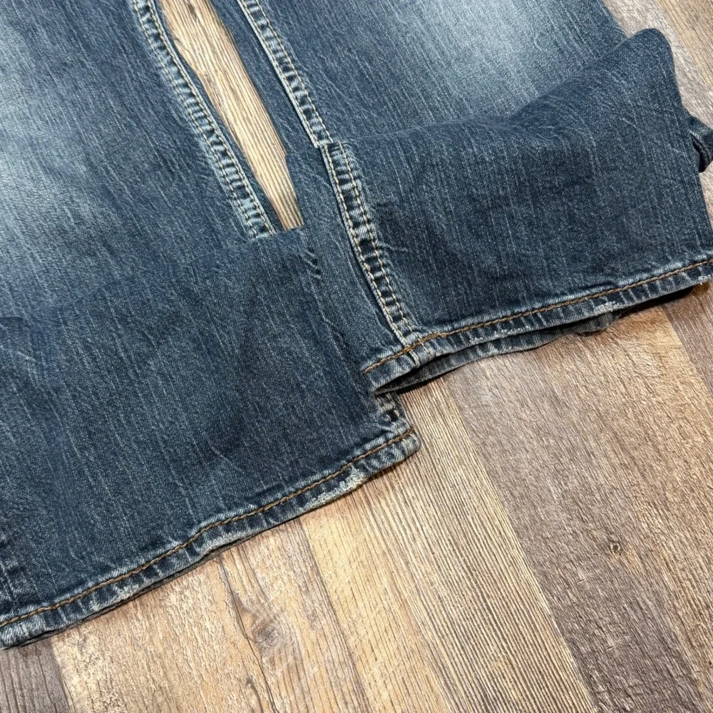 Silver Jeans Zac Relaxed Straight Leg Jeans Mens 38x34 Medium Wash Denim Western
